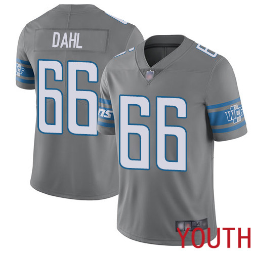 Detroit Lions Limited Steel Youth Joe Dahl Jersey NFL Football 66 Rush Vapor Untouchable